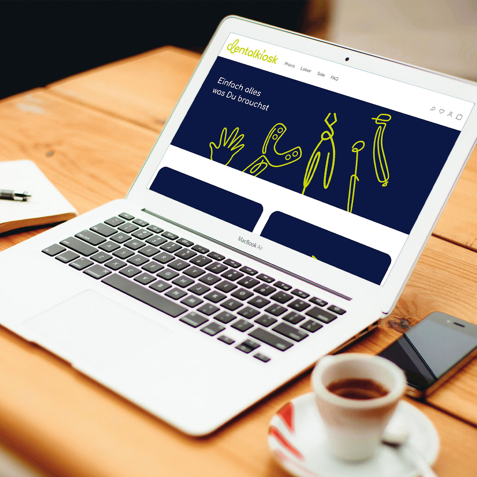 Die neue Website von "Dentalkiosk".