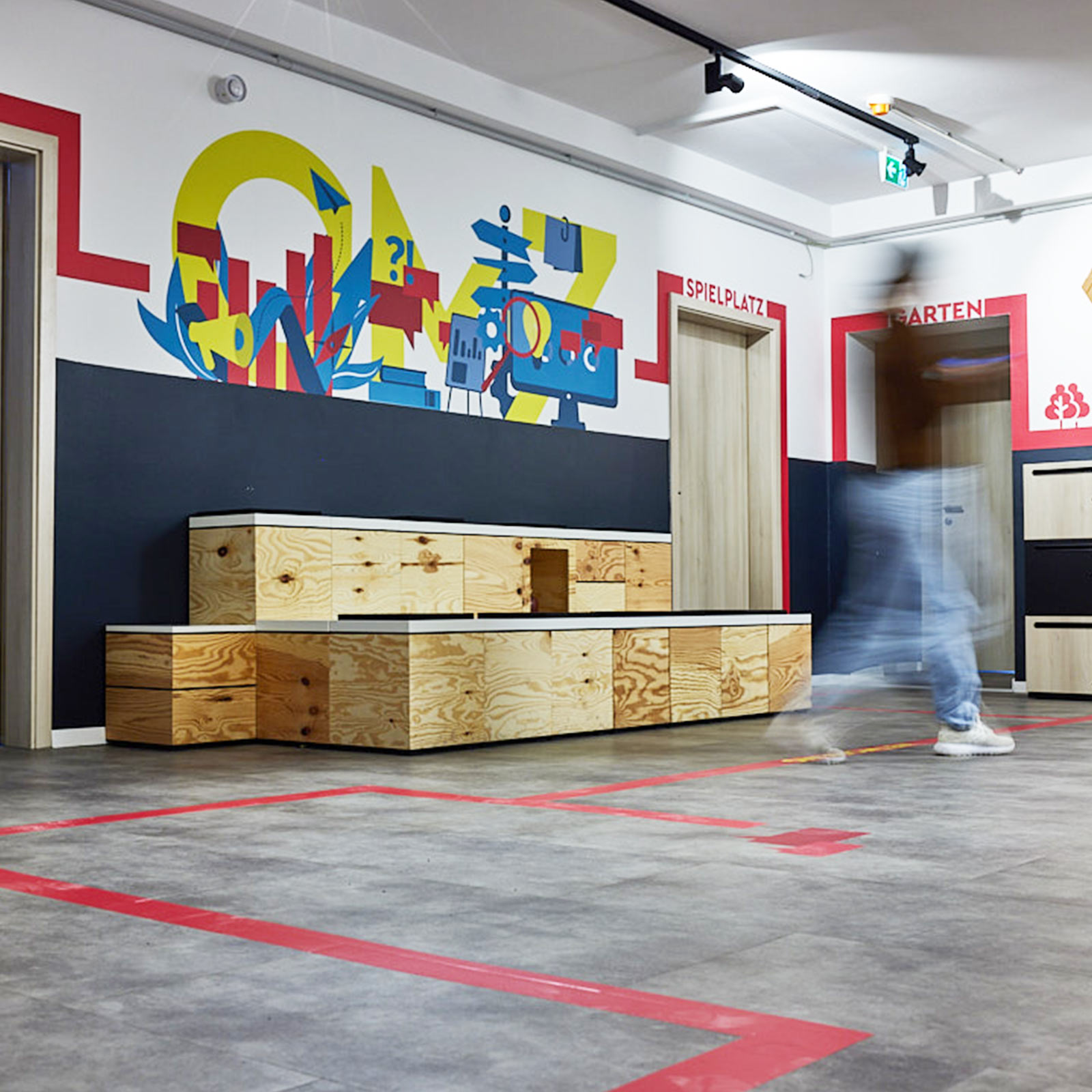 Raumbeklebung OM7 Branding.